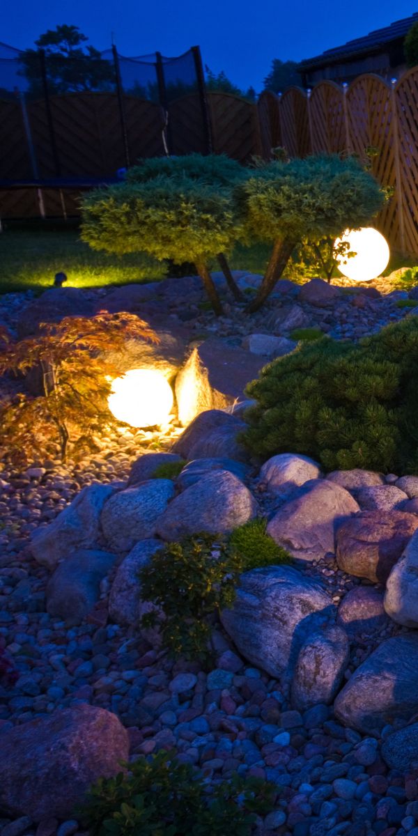 Landscape lighting in St. Albert